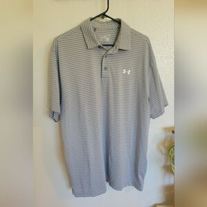 Under Armour Men's Gray Polo Shirt, Size XL